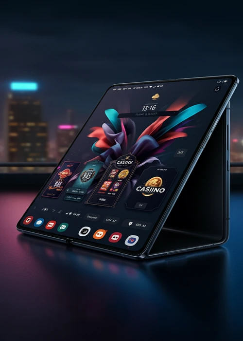 Mobile App-Oberfläche des MaxiSpin Casinos, die für das Spielen unterwegs auf einem Smartphone optimierte Slot-Spiele anzeigt.